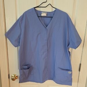 Uniform Advantage Light Blue Scrub Top